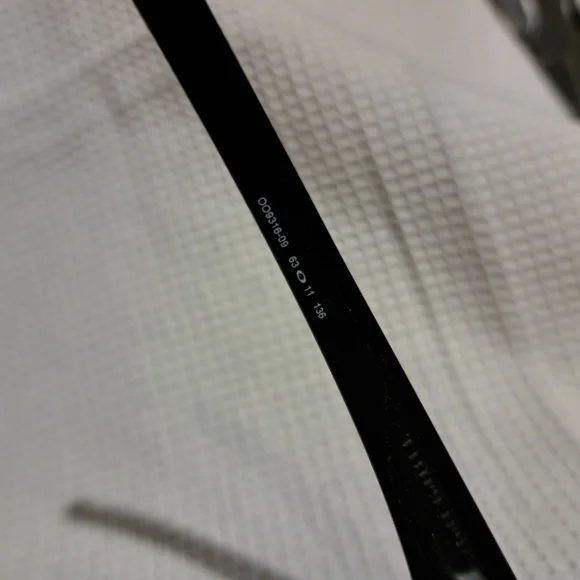 Oakley Men's Black Sunglasses with Blue-Green Mirrored Lenses - Picture 4 of 4